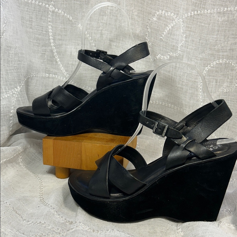 NWOT Kork Ease leather suede sandal wedge - Picture 4 of 16